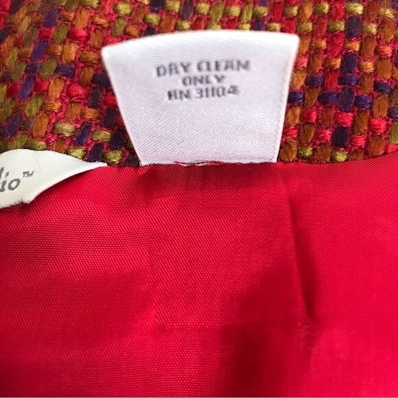 Vintage Madison Studio Boucle Soutache Braid Fringe Pink Jacket Women's Size 14 - Picture 12 of 14